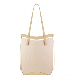 Polène Ilo Tote Bags 白 ブラウン | JRULAGF-76