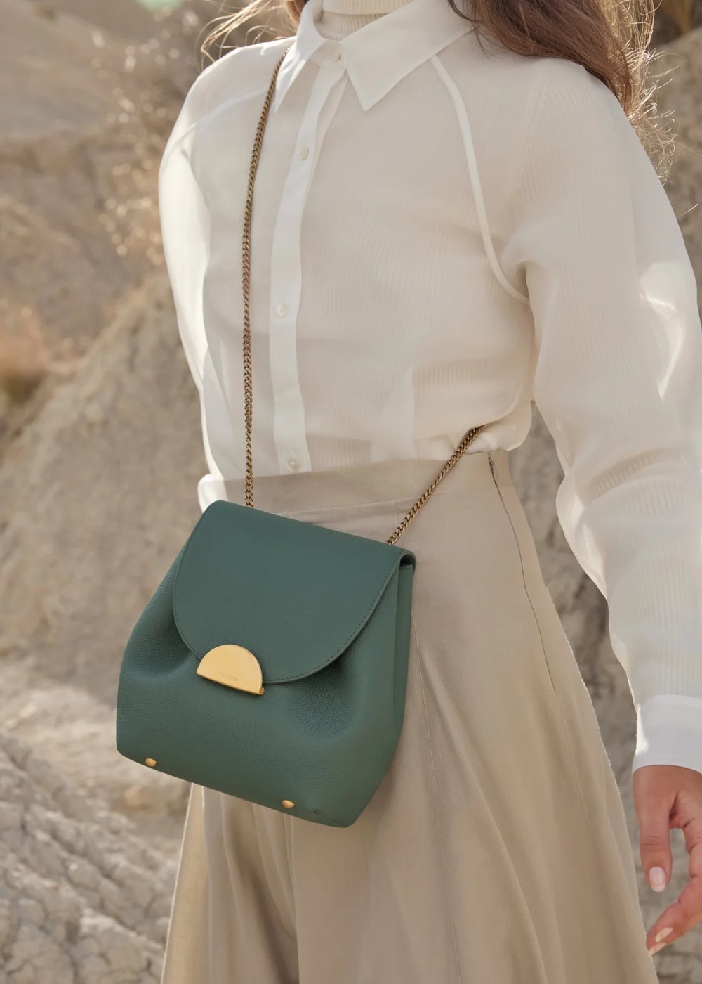 Polène Numéro Un Mini Crossbody Bags 緑 | MYDXVSZ-06